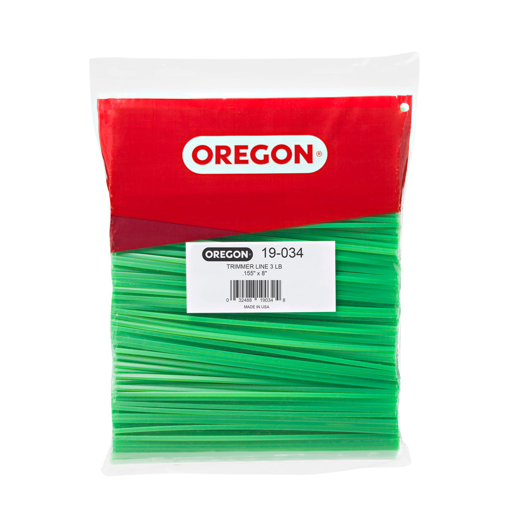 Oregon 19-034 Precut Square Gatorline Trimmer Line, 0.155 in. by 8 in. Length, 3 Lbs