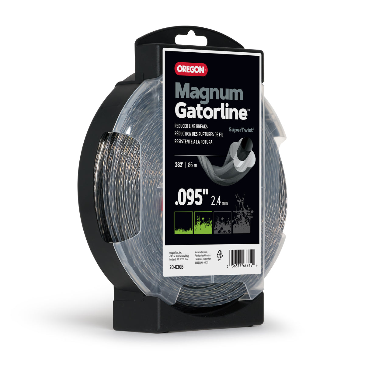 Oregon 20-020B Magnum Gatorline Twist Trimmer line, 0.095in by 282 ft
