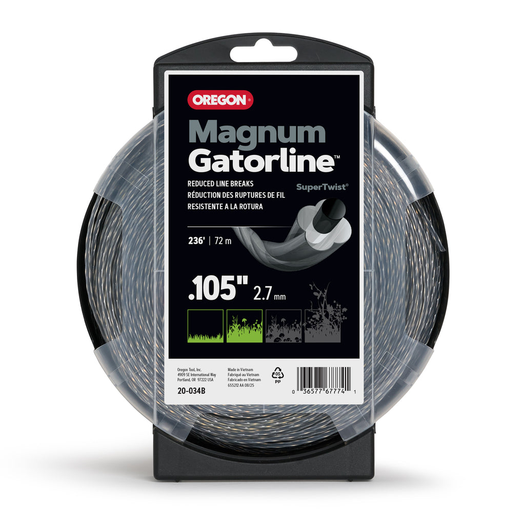 Oregon 20-034B Magnum Gatorline Twist Trimmer line, 0.105 in by 236 ft