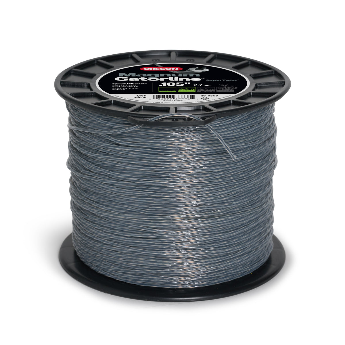 Oregon 20-036B Magnum Gatorline Twist Trimmer line, 0.105 in by 1181 ft
