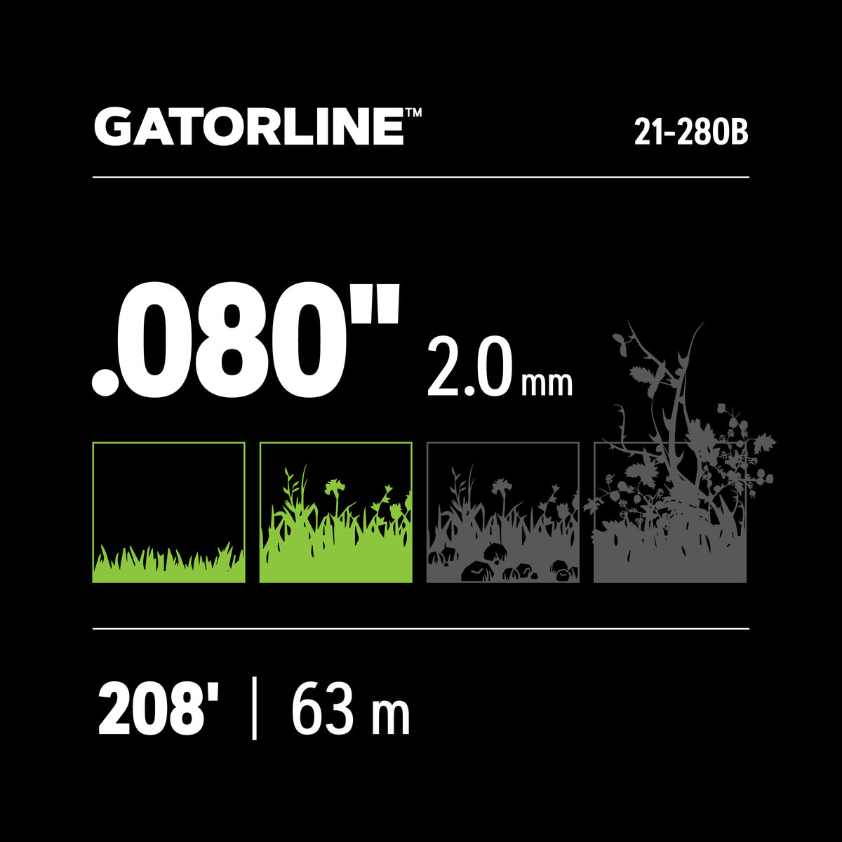 Oregon 21-280B Gatorline Round Trimmer Line, 0.080 in. by 208 ft