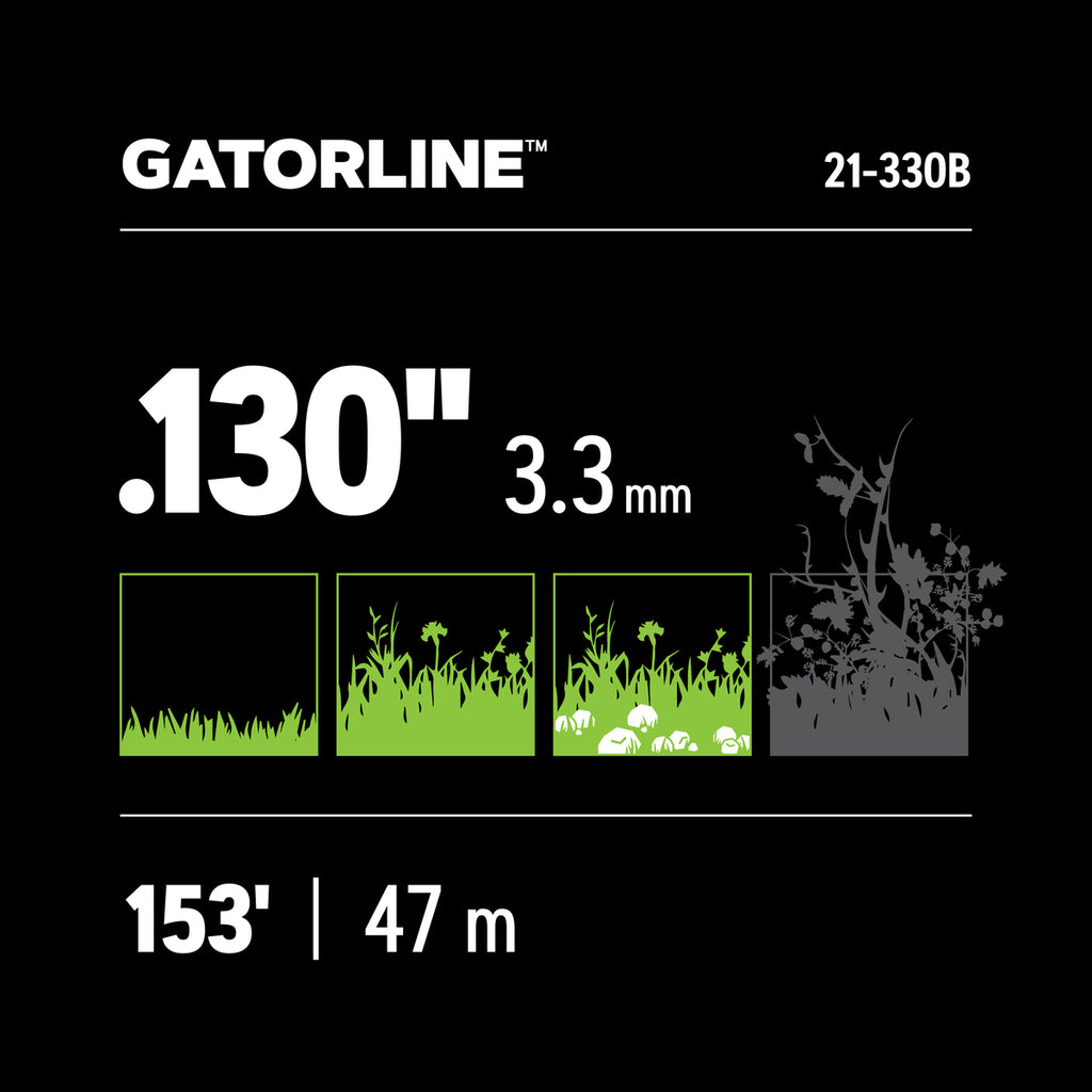Oregon 21-330B Gatorline Round Trimmer Line, 0.130 in. by 153 ft