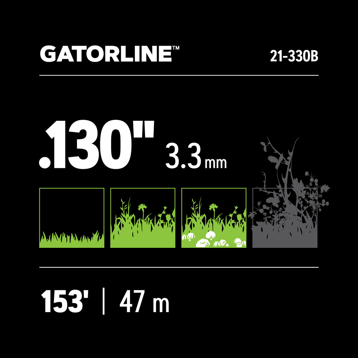 Oregon 21-330B Gatorline Round Trimmer Line, 0.130 in. by 153 ft