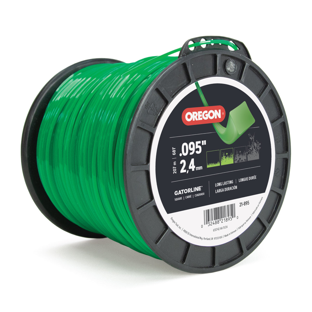 Oregon 21-895 Gatorline Square Trimmer Line, 0.095 in. by 681 ft
