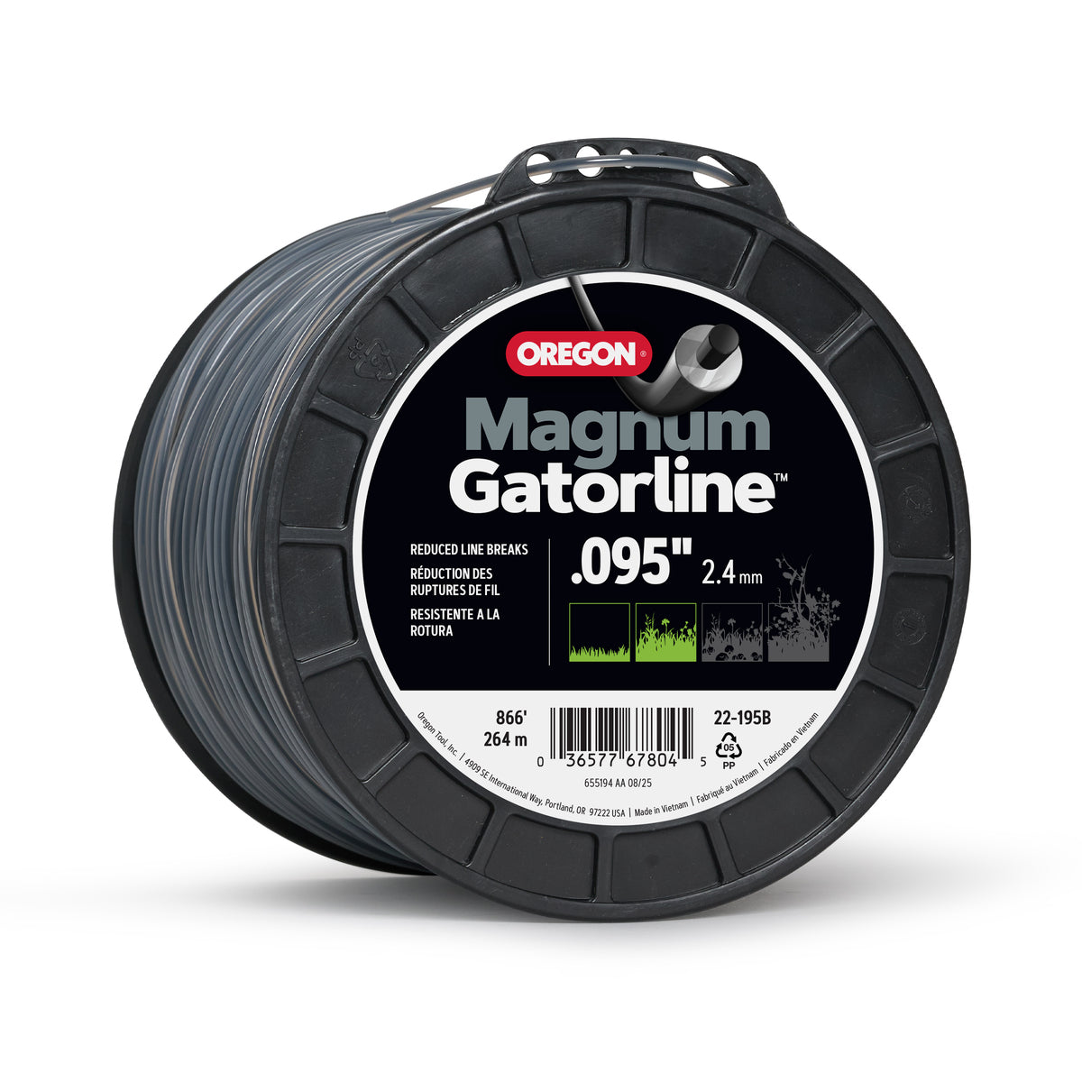 Oregon 22-195B Magnum Gatorline Round Trimmer line, 0.095 in, 866 ft