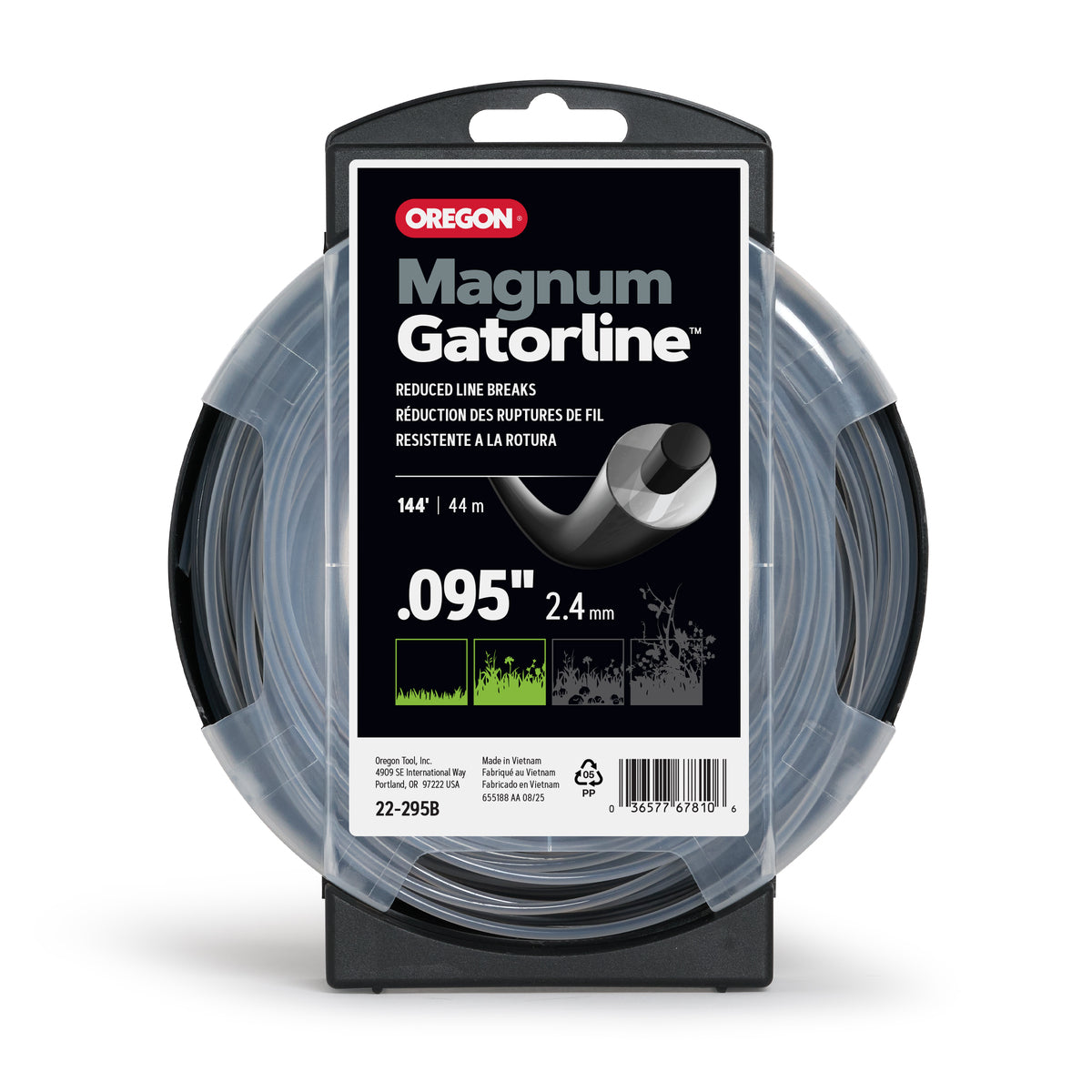 Oregon 22-295B Magnum Gatorline Round Trimmer line, 0.095 in, 144 ft
