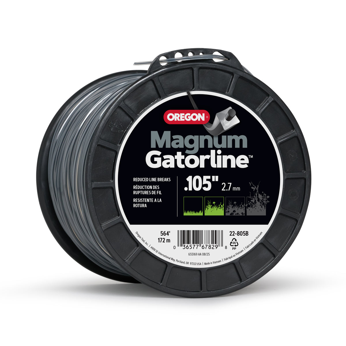 Oregon 22-805B Magnum Gatorline Square Trimmer line, 0.105 in by 564 ft