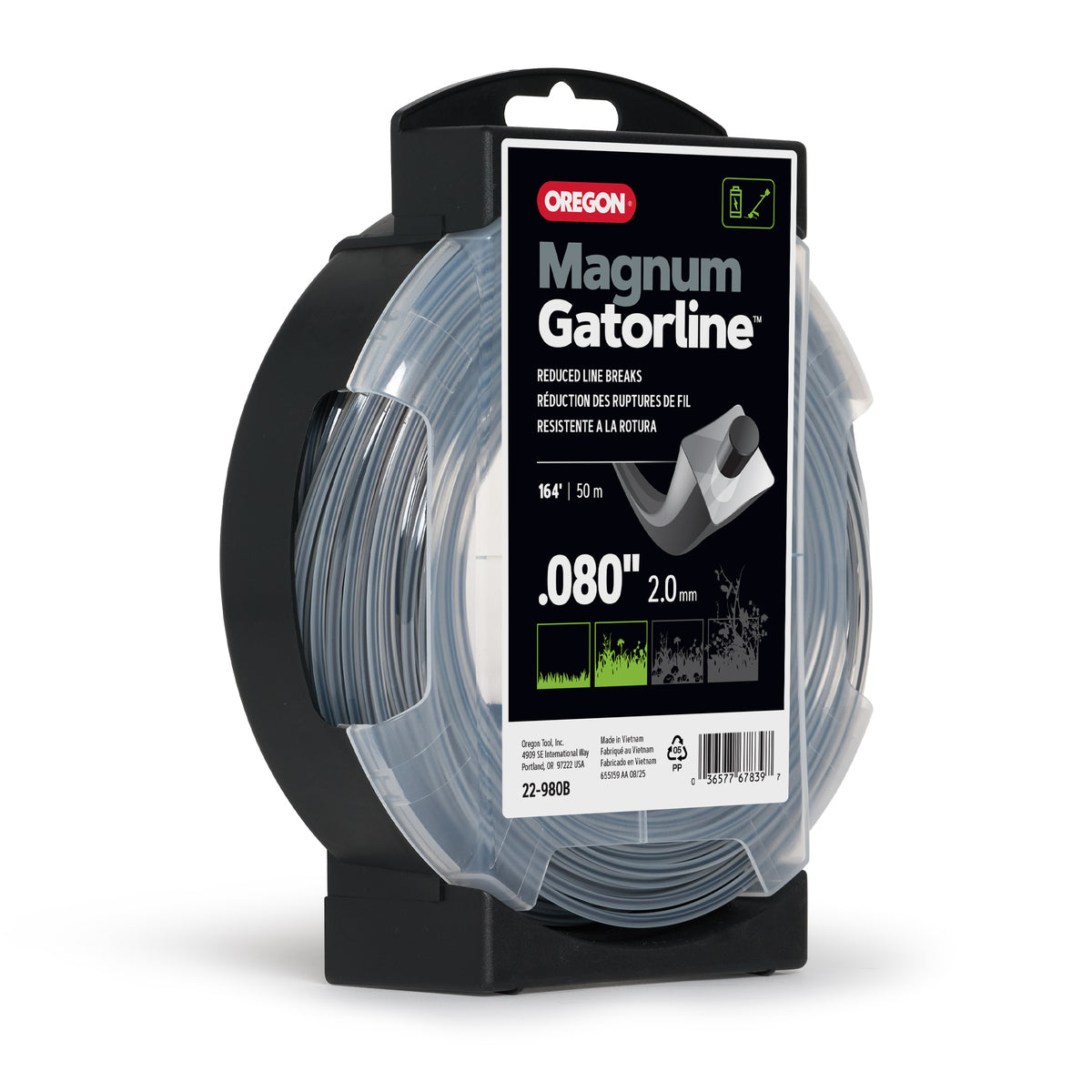 Oregon 22-980B Magnum Gatorline Square Trimmer line, 0.080 in, 164 ft