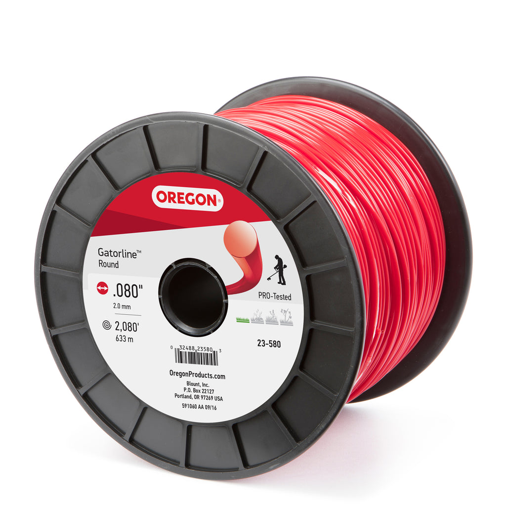 Oregon 23-580 Gatorline Red Round Trimmer Line, 0.080 in. by 2081 ft