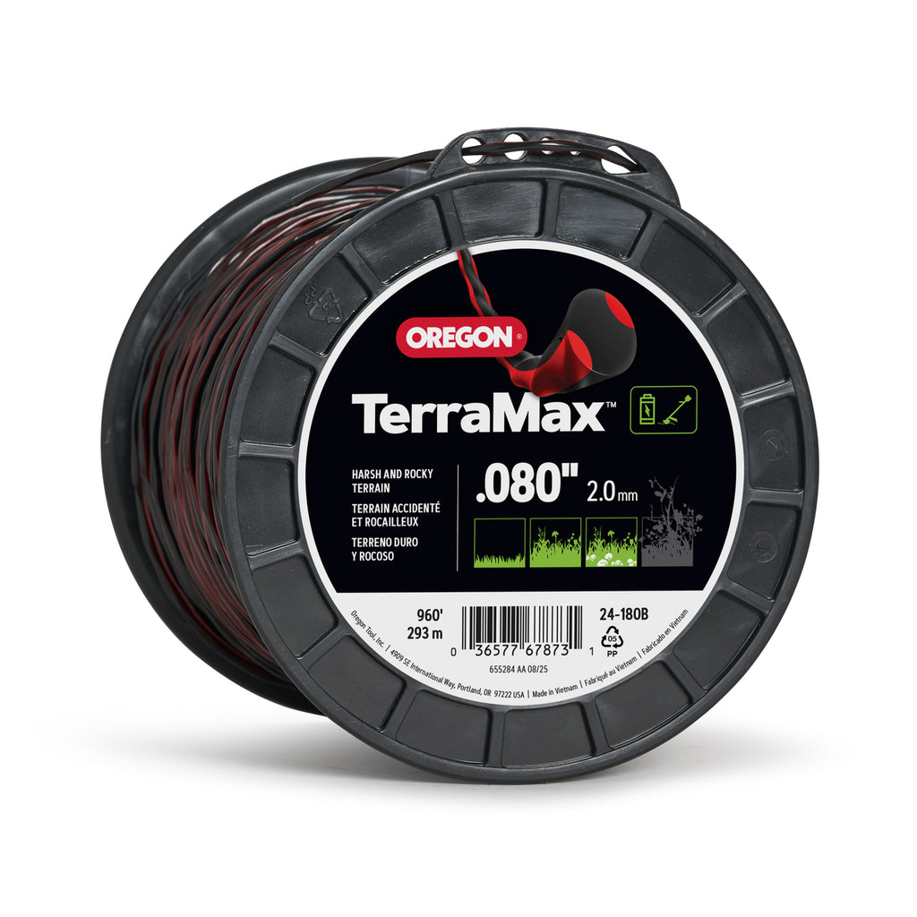 Oregon 24-180B TerraMax Oval Twist Trimmer Line, 0.080 in, 960 ft Spool