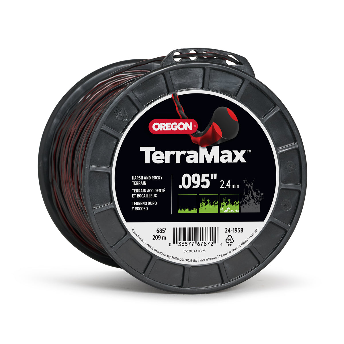 Oregon 24-195B TerraMax Oval Twist Trimmer Line, 0.095 in, 685 ft Donut (Copy)