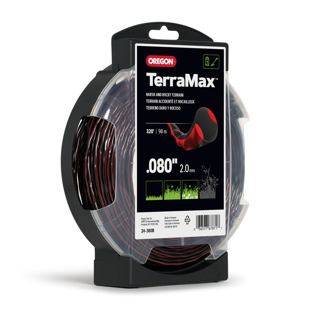 Oregon 24-380B TerraMax Oval Twist Trimmer Line, 0.080 in, 320 ft Donut