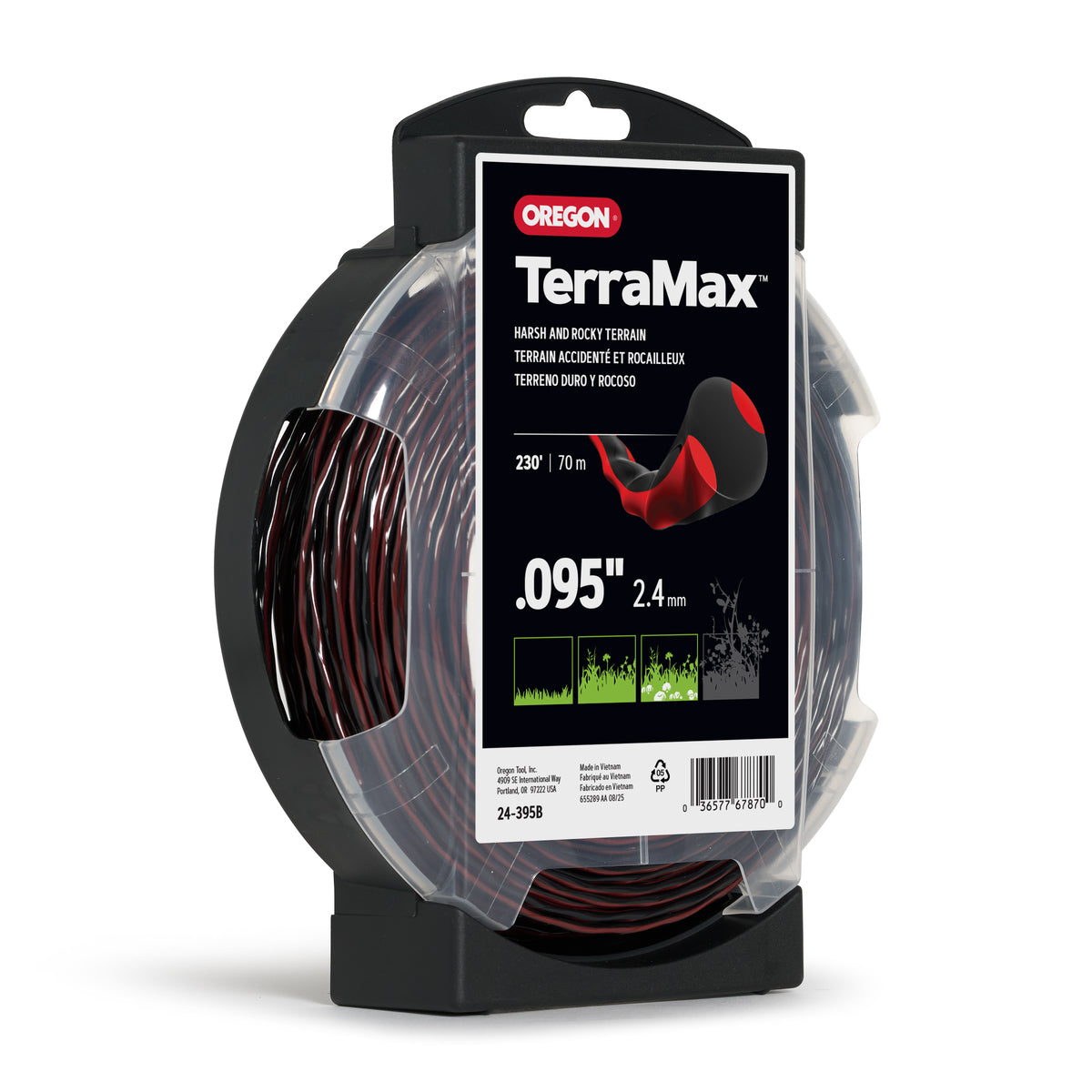 Oregon 24-395B TerraMax Oval Twist Trimmer Line, 0.095 in, 230 ft Donut