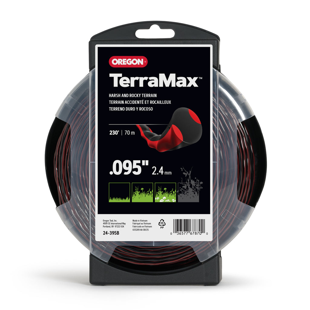 Oregon 24-395B TerraMax Oval Twist Trimmer Line, 0.095 in, 230 ft Donut
