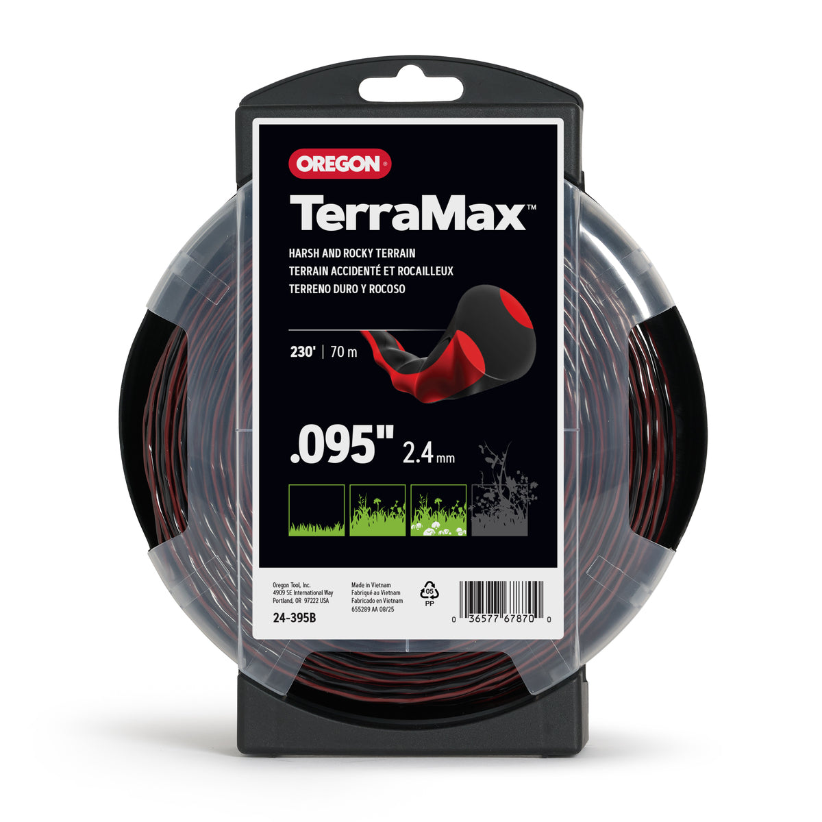 Oregon 24-395B TerraMax Oval Twist Trimmer Line, 0.095 in, 230 ft Donut