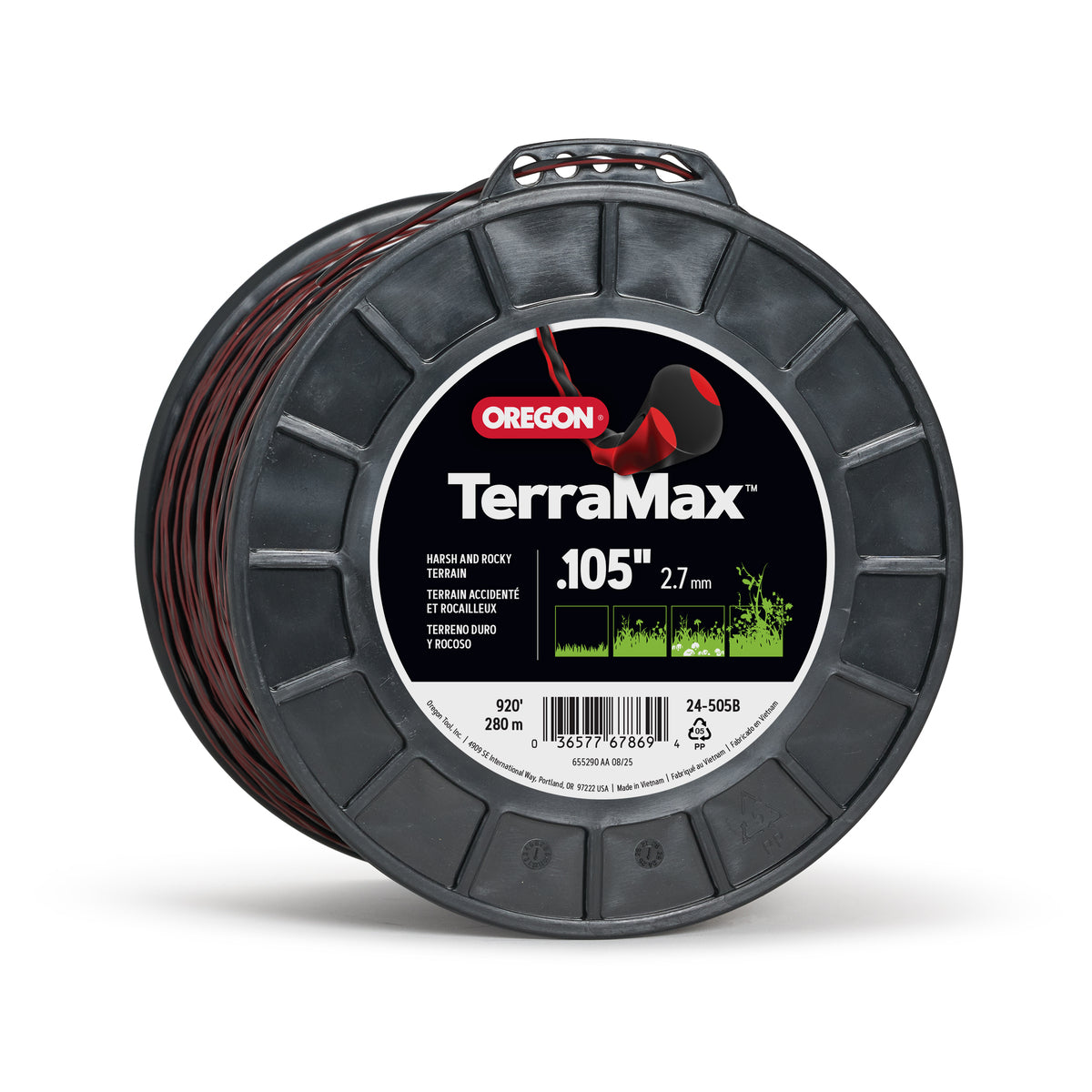 Oregon 24-505B TerraMax Oval Twist Trimmer Line, 0.105 in, 920 ft Spool