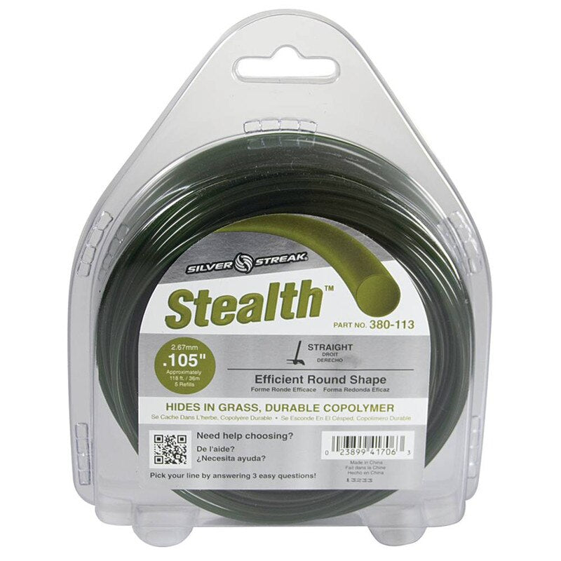 Stens 380-113 Silver Streak Stealth Trimmer Line 0.105 in by 118 ft