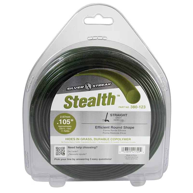 Stens 380-123 Silver Streak Stealth Trimmer Line 0.105 in by 235 ft