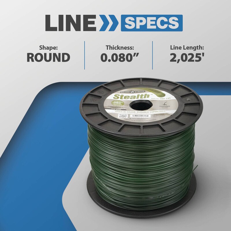 Stens 380-141 Silver Streak Stealth 0.080 in x 2025 ft Trimmer Line