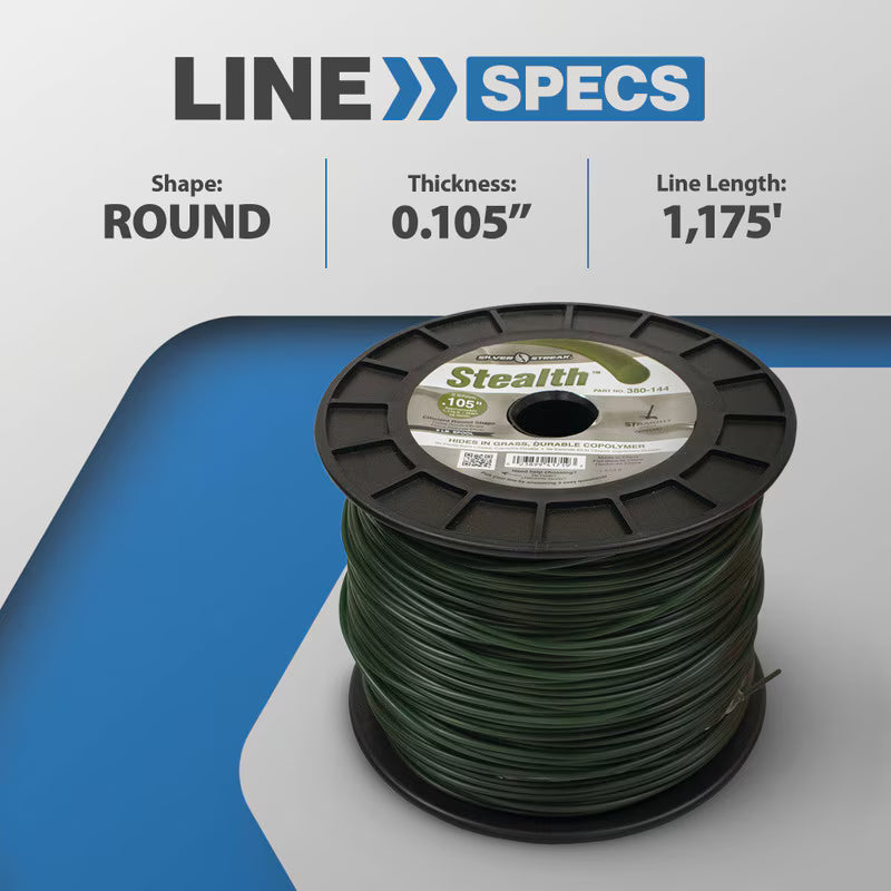 Stens 380-144 Silver Streak Stealth 0.105 in x 1175 ft Trimmer Line
