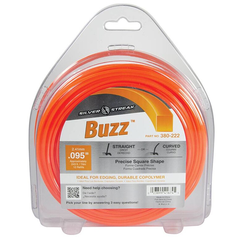 Stens 380-222 Silver Streak Buzz 0.095 in x 243 ft Trimmer Line