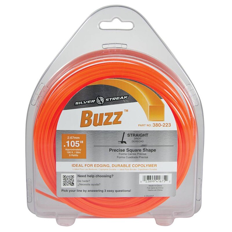 Stens 380-223 Silver Streak Buzz 0.105 in x 190 ft Trimmer Line