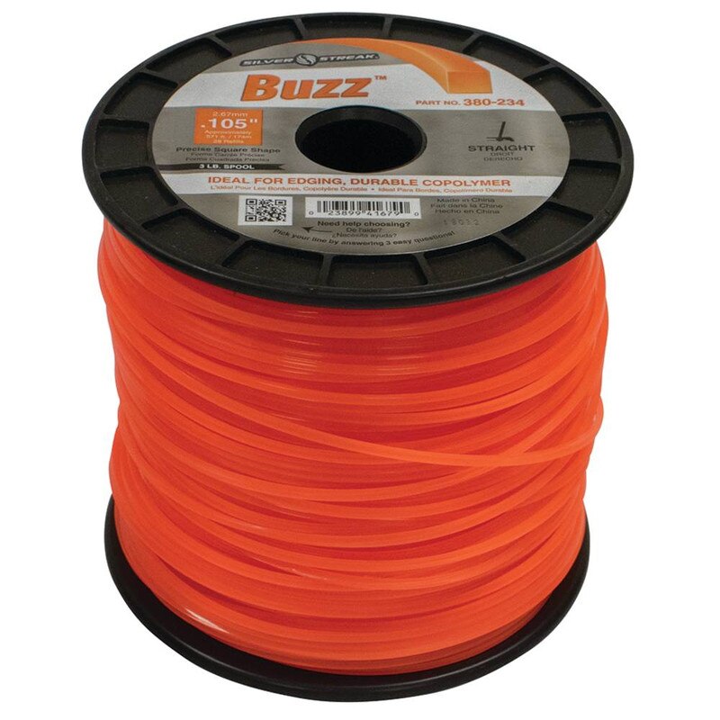 Stens 380-234 Silver Streak Buzz 0.105 in x 571 ft Trimmer Line