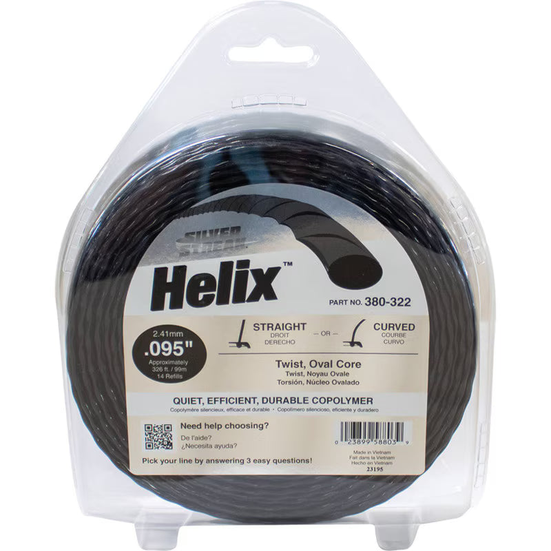 Stens 380-322 Silver Streak Helix 0.095 in x 326 ft Trimmer Line