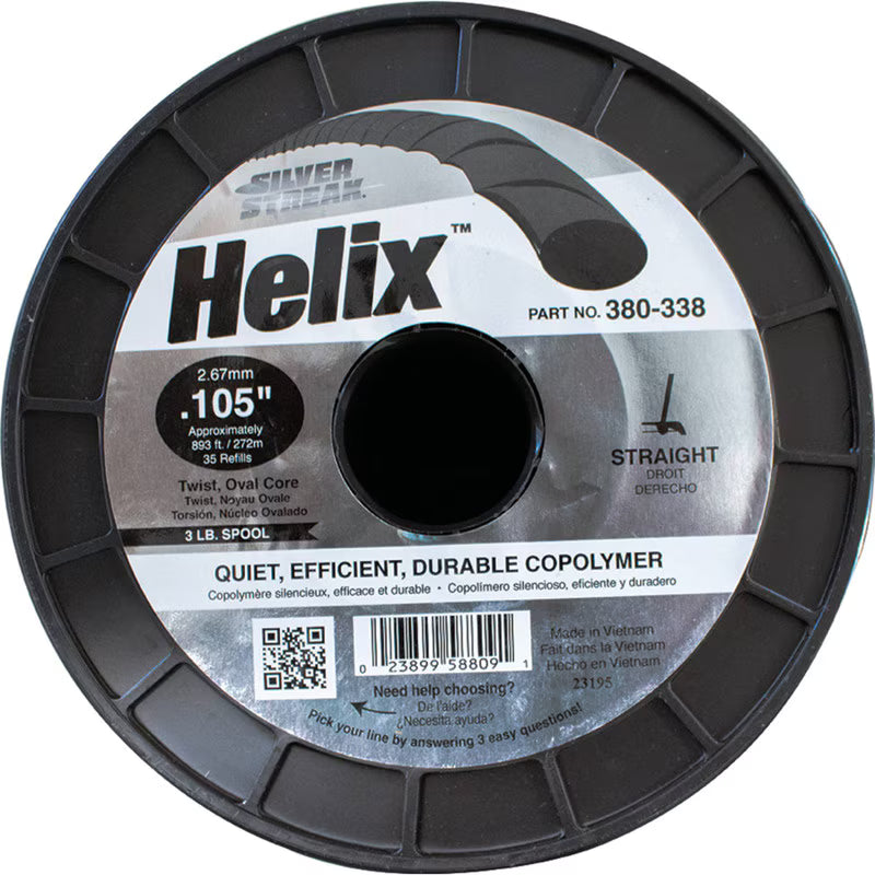 Stens 380-338 Silver Streak Helix 0.105 in x 893 ft Trimmer Line