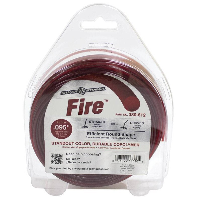 Stens 380-612 Silver Streak Fire 0.095 in x 143 ft Trimmer Line
