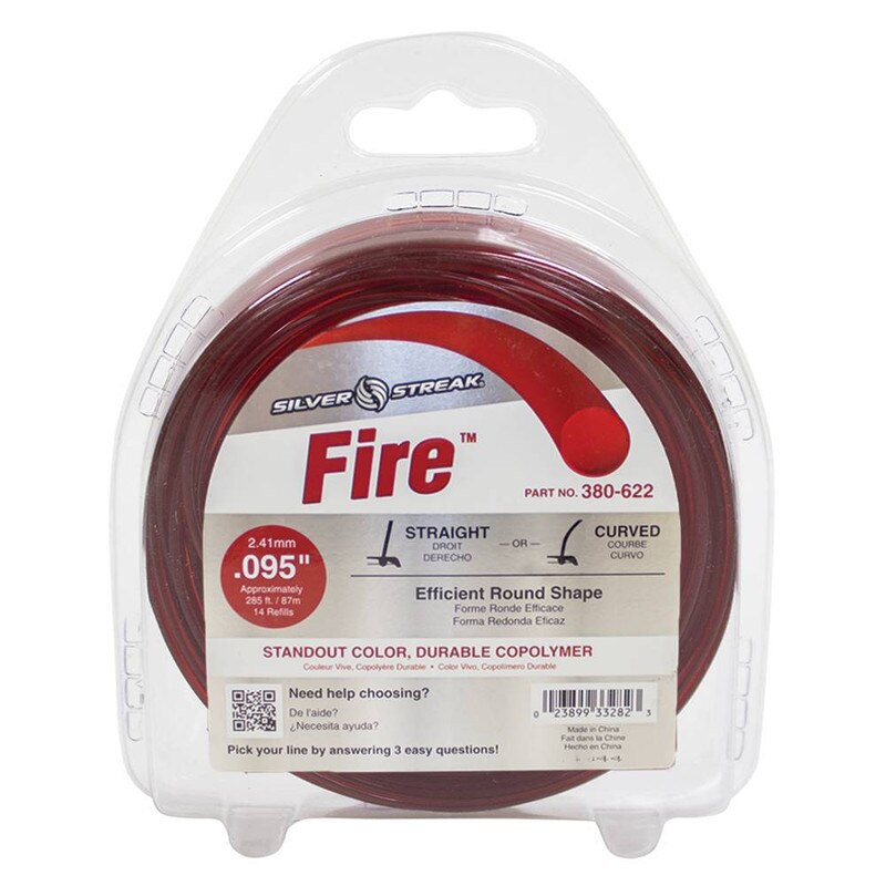 Stens 380-622 Silver Streak Fire 0.095 in x 285 ft Trimmer Line