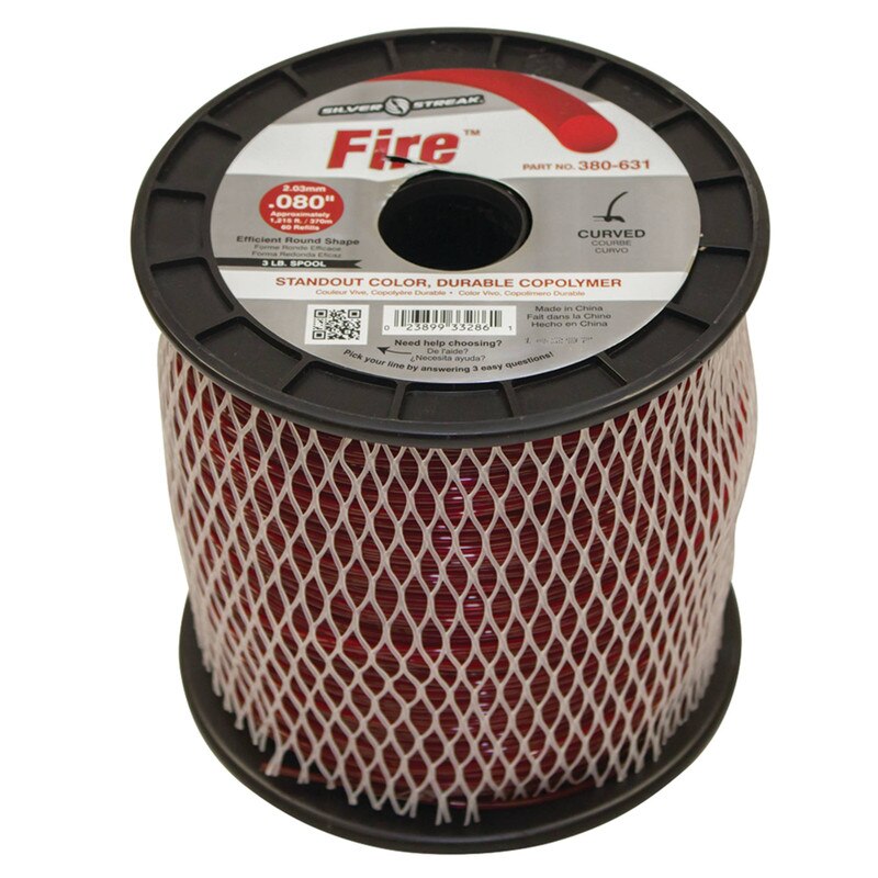 Stens 380-631 Silver Streak Fire 0.080 in x 1215 ft Trimmer Line