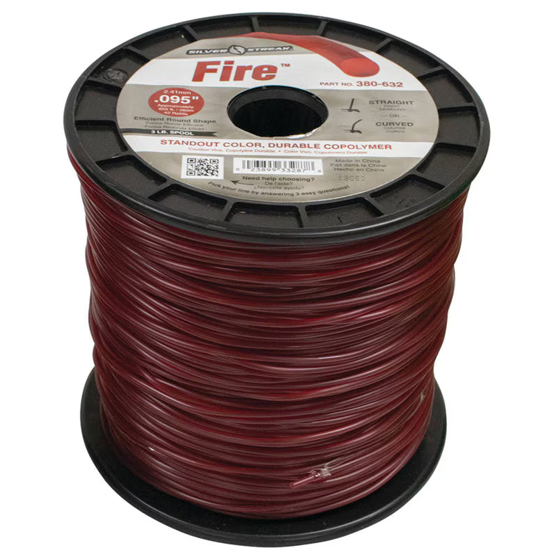 Stens 380-632 Silver Streak Fire 0.095 in x 855 ft Trimmer Line