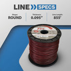 Stens 380-632 Silver Streak Fire 0.095 in x 855 ft Trimmer Line