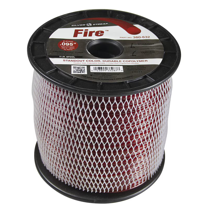 Stens 380-632 Silver Streak Fire 0.095 in x 855 ft Trimmer Line