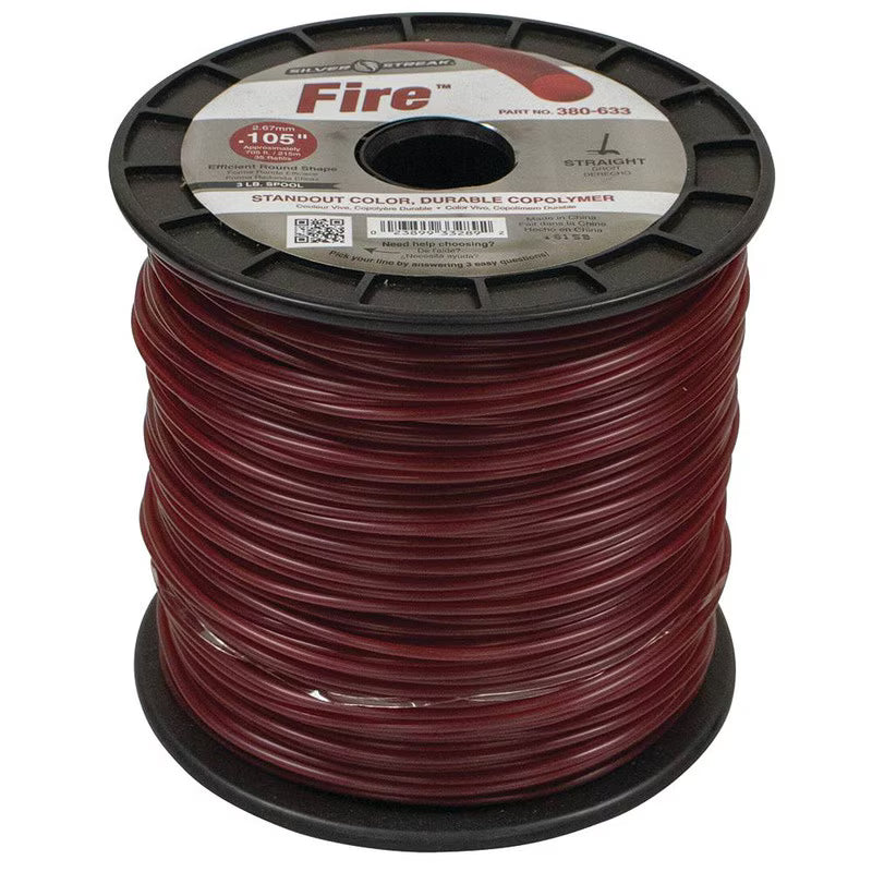Stens 380-633 Silver Streak Fire 0.105 in x 705 ft Trimmer Line