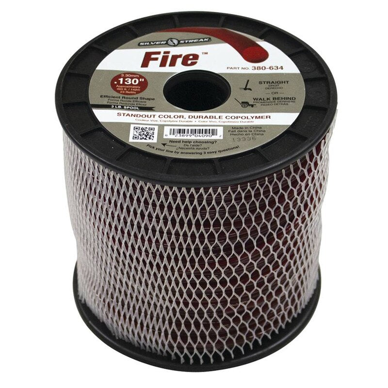 Stens 380-634 Silver Streak Fire 0.130 in x 465 ft Trimmer Line