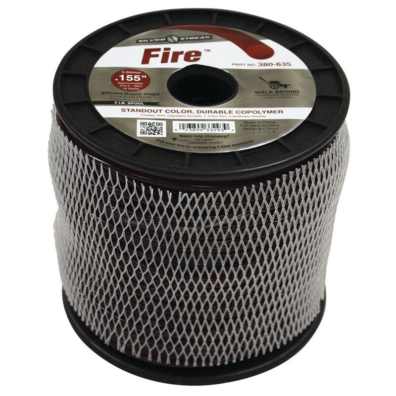 Stens 380-635 Silver Streak Fire 0.155 in x 315 ft Trimmer Line