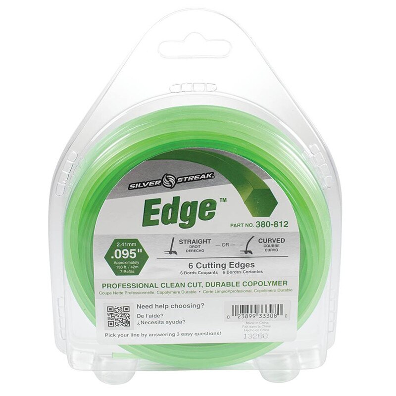 Stens 380-812 Silver Streak Edge 0.095 in x 138 ft Trimmer Line