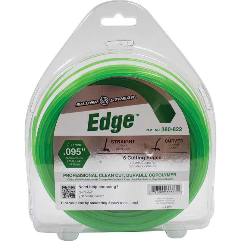 Stens 380-822 Silver Streak Edge 0.095 in x 275 ft Trimmer Line
