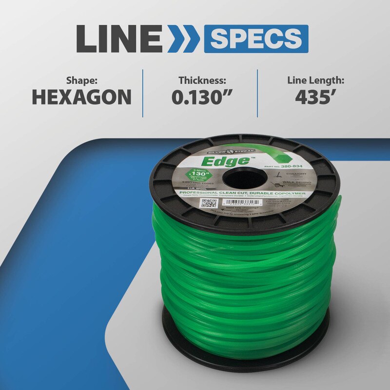 Stens 380-834 Silver Streak Edge 0.130 in x 435 ft Trimmer Line