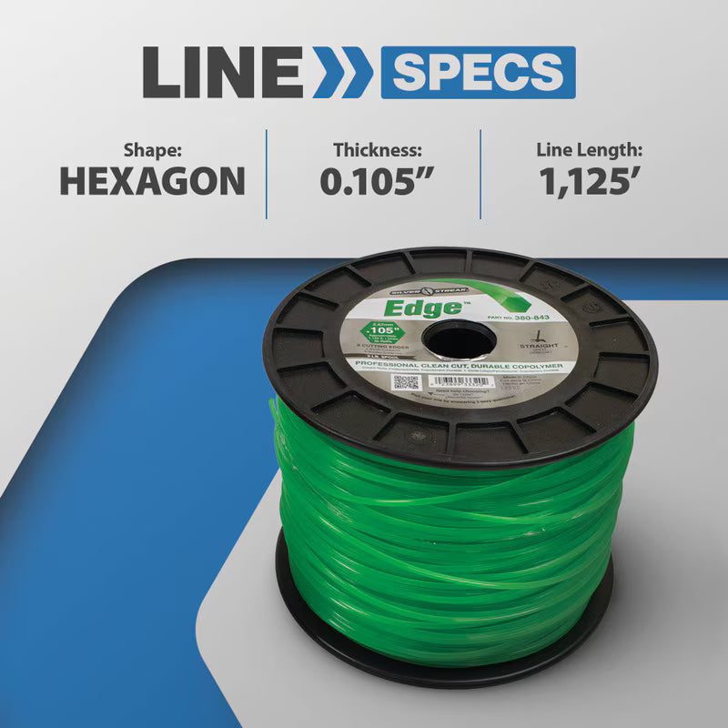 Stens 380-843 Silver Streak Edge 0.105 in x 1125 ft Trimmer Line
