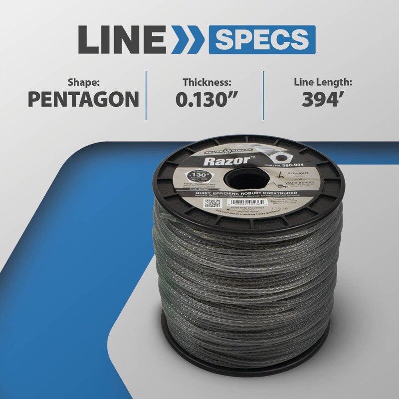 Stens 380-934 Silver Streak Razor 0.130 in x 394 ft Trimmer Line