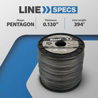 Stens 380-934 Silver Streak Razor 0.130 in x 394 ft Trimmer Line