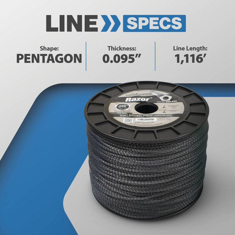 Stens 380-943 Silver Streak Razor 0.095 in x 1116 ft Trimmer Line
