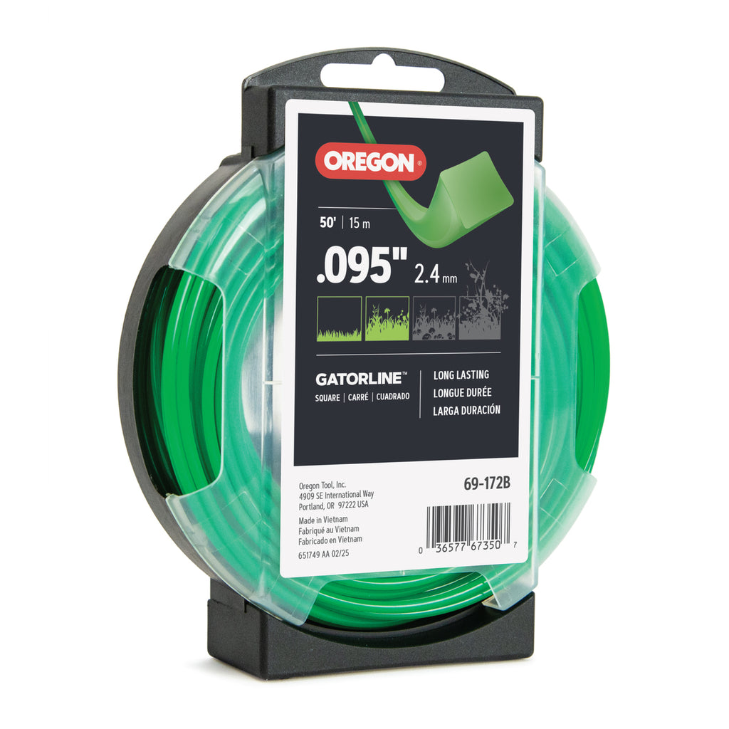 Oregon 69-172B Gatorline Square Trimmer Line, 0.095 in. by 50 ft
