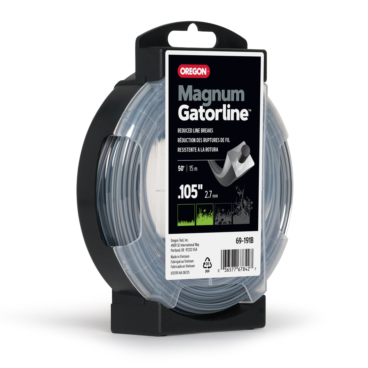 Oregon 69-191B Magnum Gatorline Square Trimmer line, 0.105 in by 50 ft