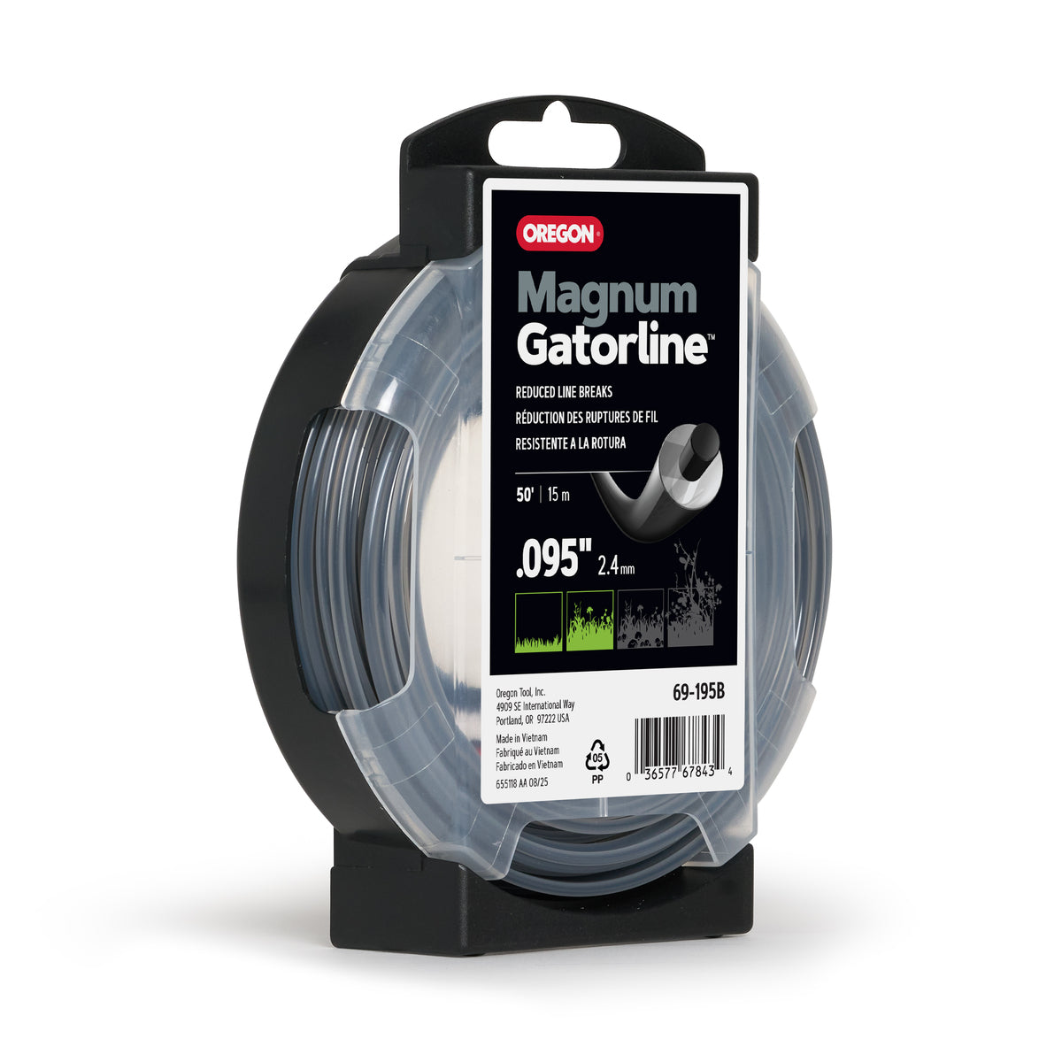 Oregon 69-195B Magnum Gatorline Round Trimmer line, 0.095 in, 50 ft