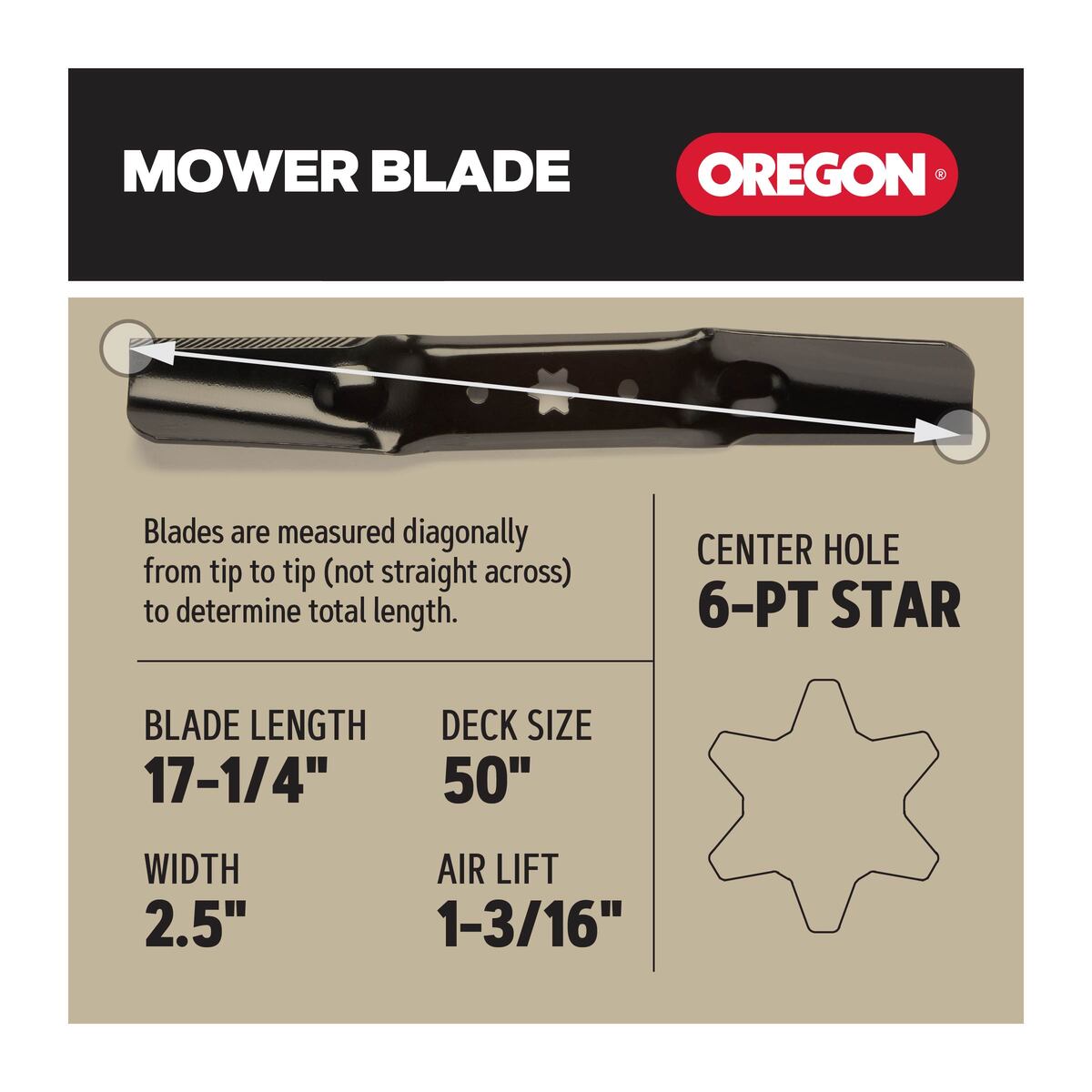 Oregon 98-152 Standard Lift Blade (QTY 3)
